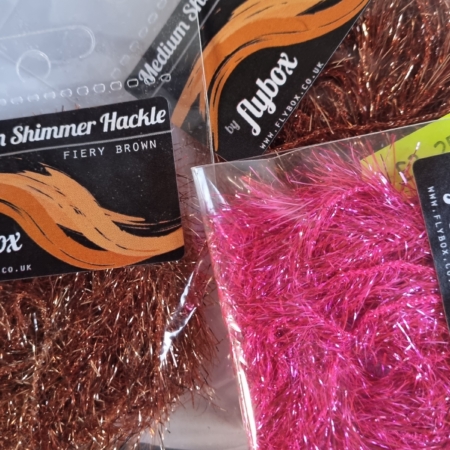 flybox medium shimmer hackle